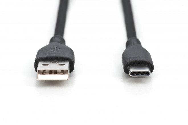 Sleek Silicone USB-A to USB-C Cable 60W Black