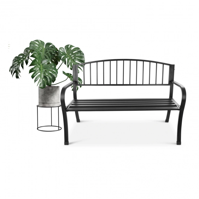 Garden bench with backrest for terrace and balcony
