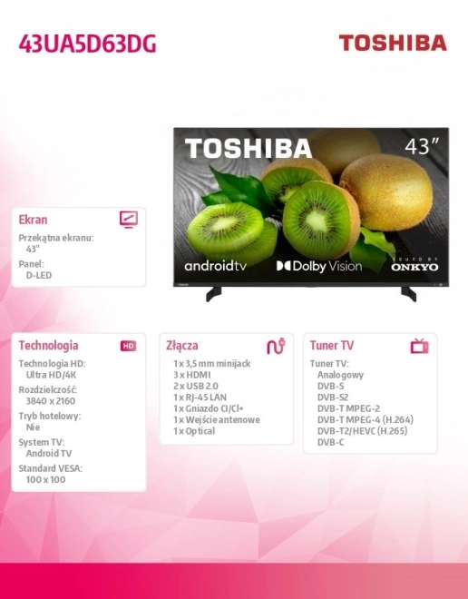 43-inch LED TV 43UA5D63DG