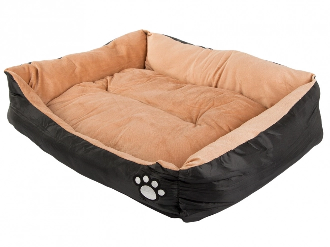 Black dog bed with comfortable padding