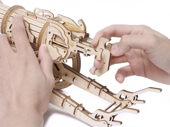 Puzzle 3D di legno Robotime Rokr Cannone d'Assedio Medievale