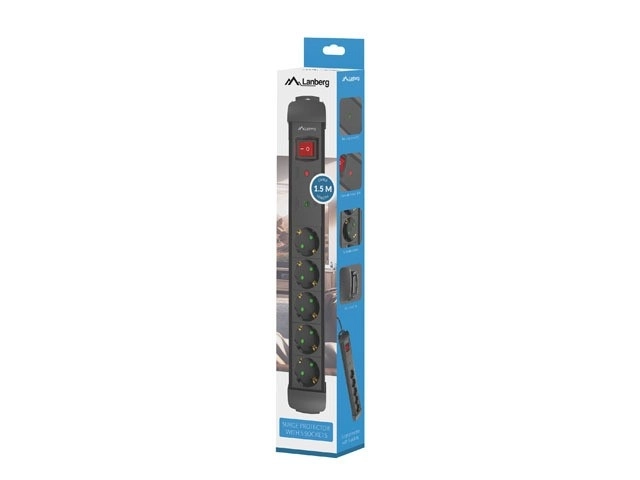 Surge Protector Power Strip 1.5m with 5 Outlets