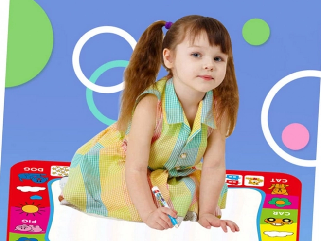 Large Educational Water Painting Mat with Letters and Numbers