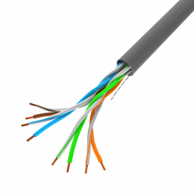 Lanberg Ethernet LAN Cable 100m UTP Cat 5e Copper Grey