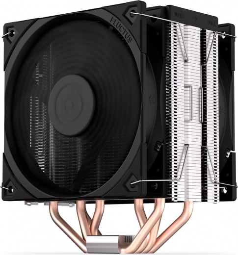 Asymmetric heatsink and 4 heatpipes for efficient heat dissipation