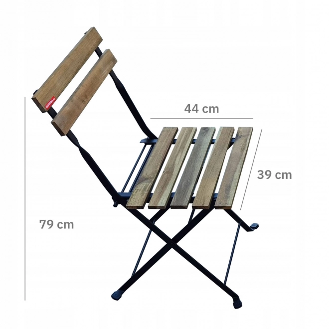 Garden Furniture Set from Acacia Wood – Table and 2 Chairs