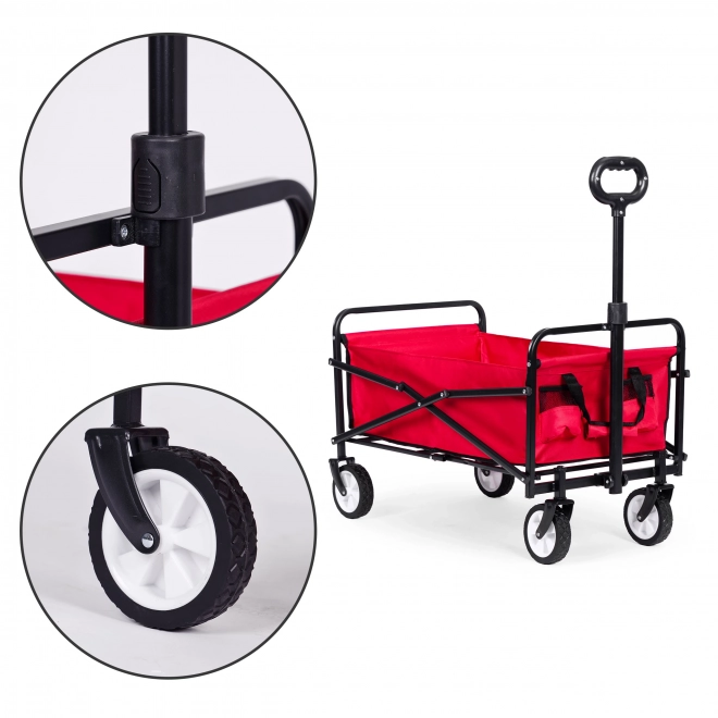 Folding Garden Cart Red 48x90 cm MultiGarden