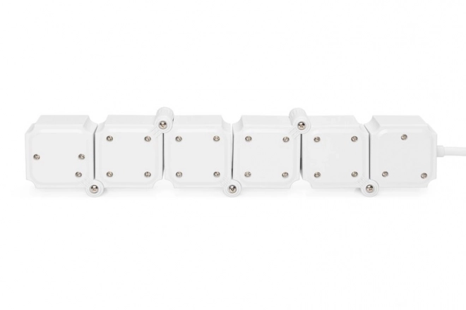 Ciabatta multipresa ufficio flessibile con 4 prese e 2 porte USB