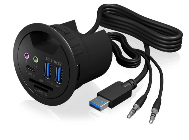 Desk Mounted USB and Type-C Hub