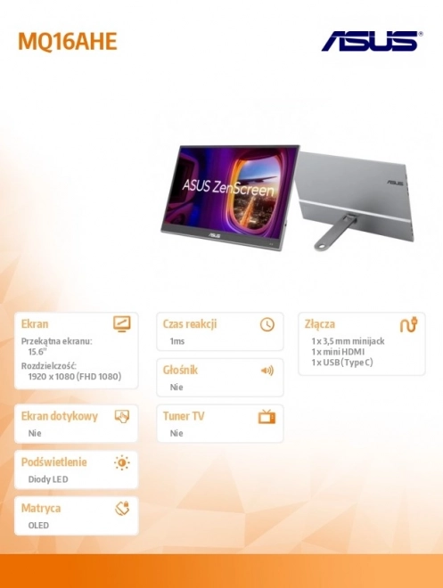Monitor OLED USB-C 16 inches