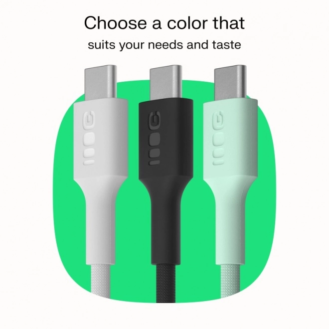 Durable Nylon USB-C Cable PowerStream 100W Black