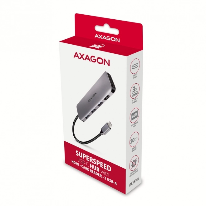 Compact Multiport Hub with HDMI and Card Reader