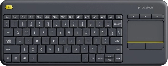 Tastiera wireless Logitech con touchpad K400 Plus - nero