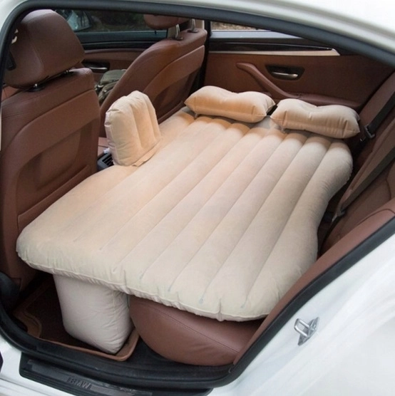 Inflatable Car Bed with Pump Black – Beige