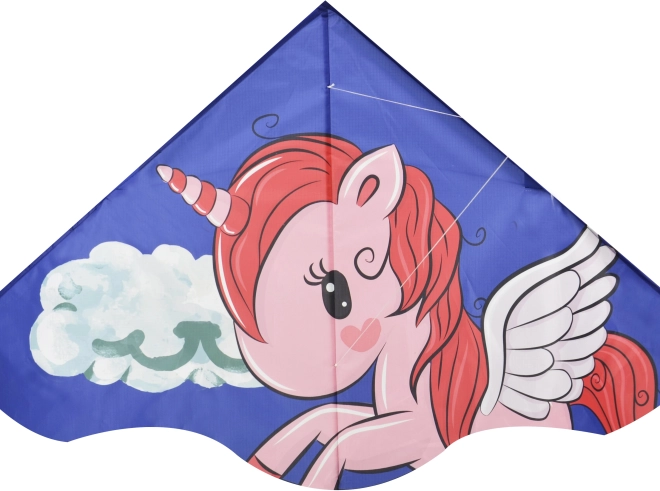 Aquilone delta volante con motivo unicorno