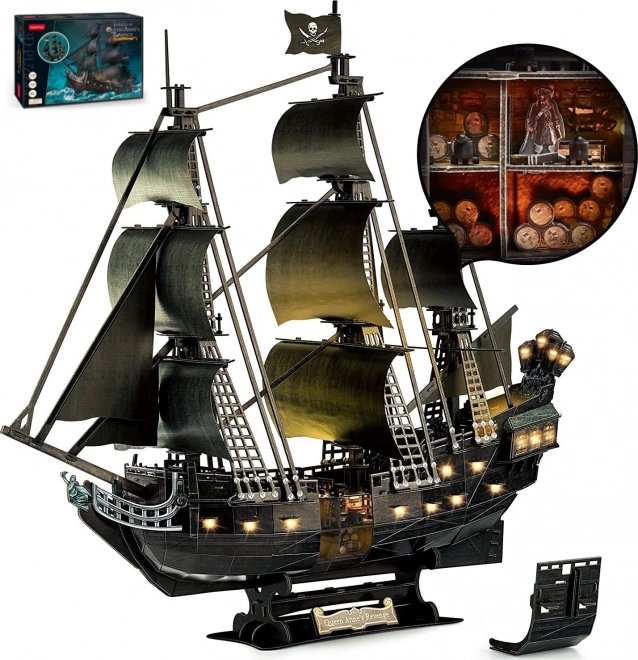 Puzzle 3D LED Vascello Regina Anna