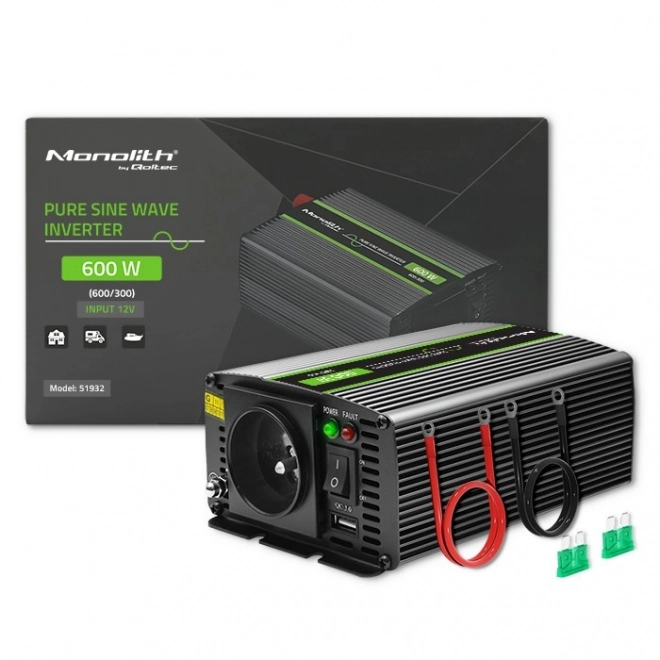 Voltage Converter Qoltec Pure Sine 300W/600W