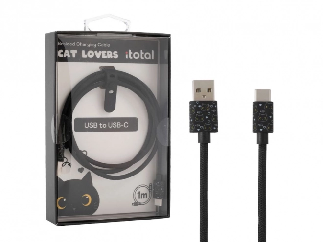 USB-C Cable with Black Cat