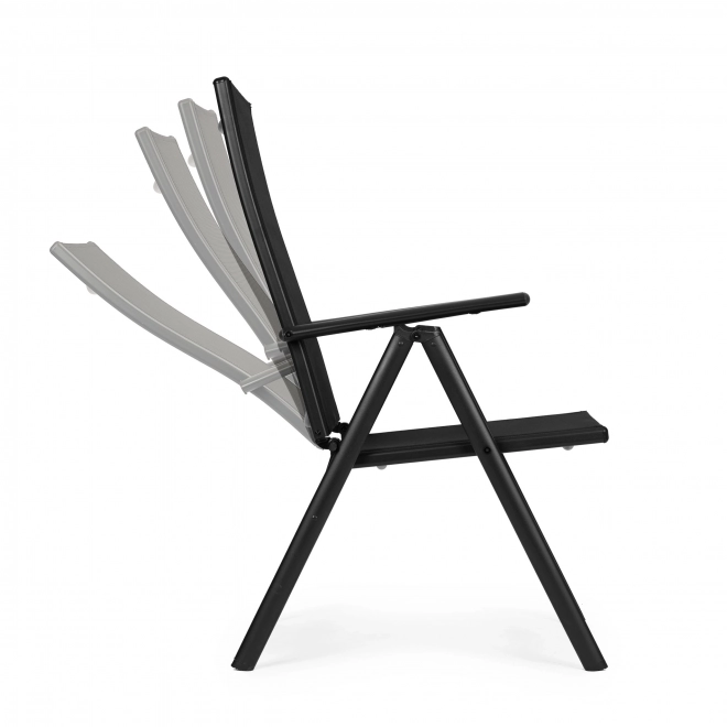 Set of Folding Garden Chairs with Adjustable Backrest