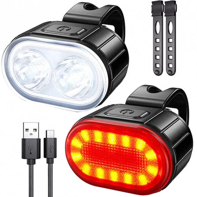 Wiederaufladbare LED-Fahrradlichter mit USB
