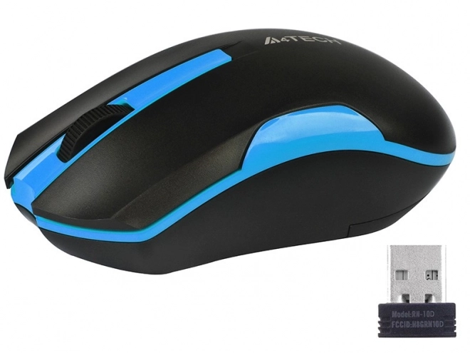 Mouse wireless V-Track nero e blu