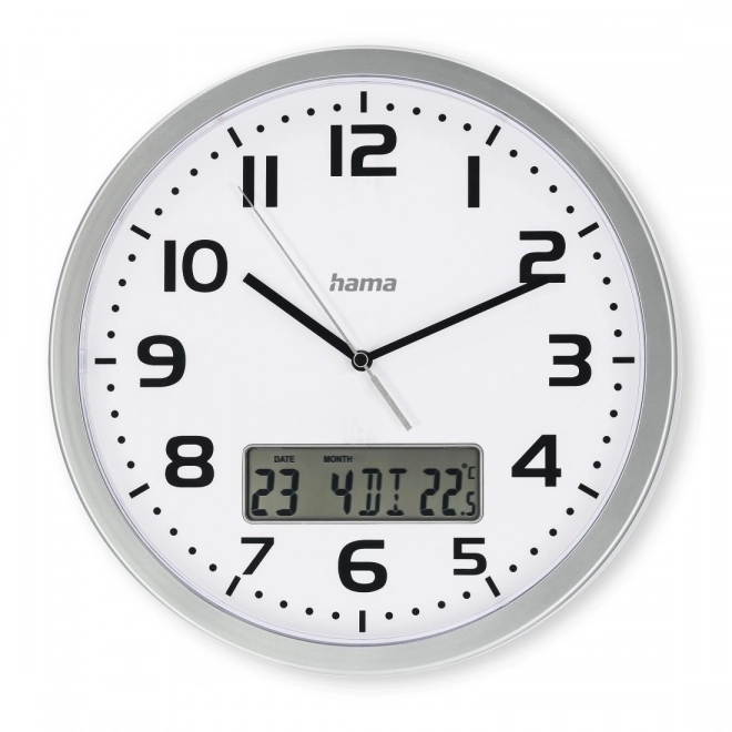Silver Wall Clock DCF Moorea 30cm