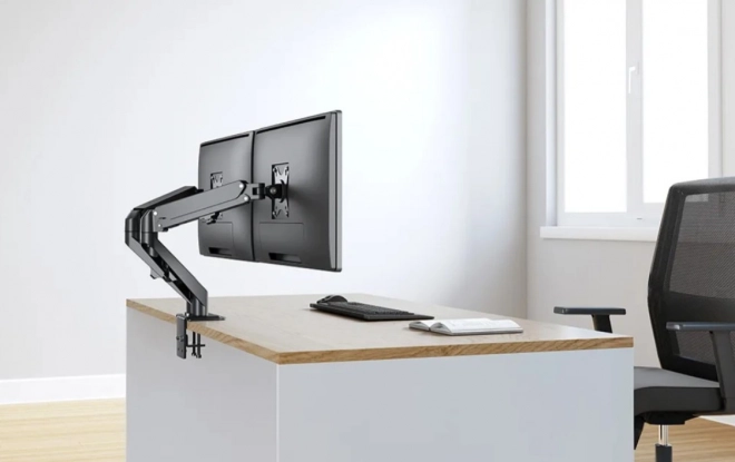 Fully Adjustable Neomounts Dual Monitor Desk Mount
