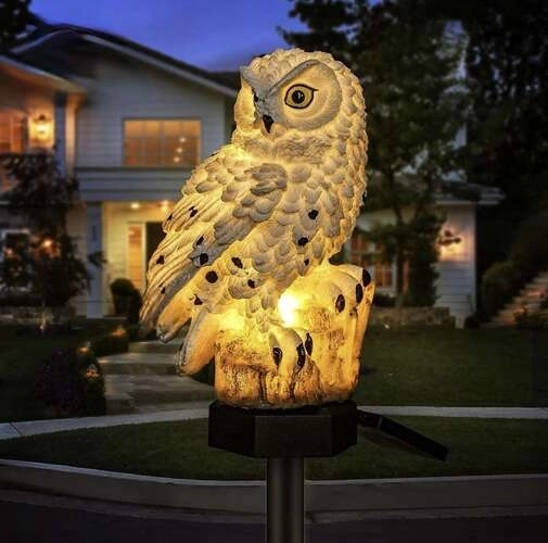 Lampada solare Gardlov a forma di gufo
