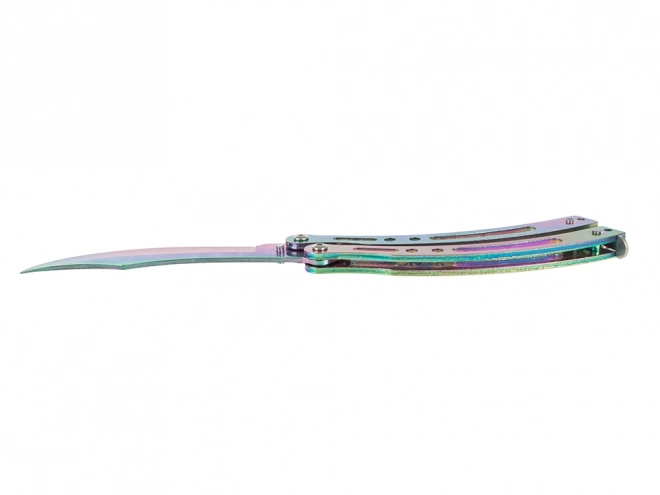 Butterfly Knife with Iridescent Finish
