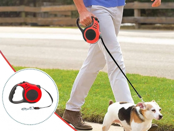 Automatisk hundesnor – Rød