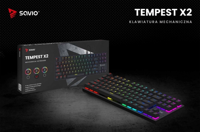 Savio Tempest X2 RGB Mechanical Keyboard Outemu Brown
