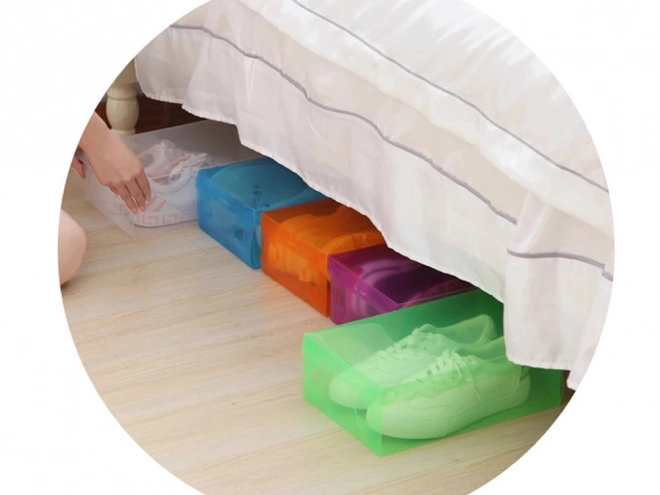 Multicolor Transparent Shoe Boxes 10pcs