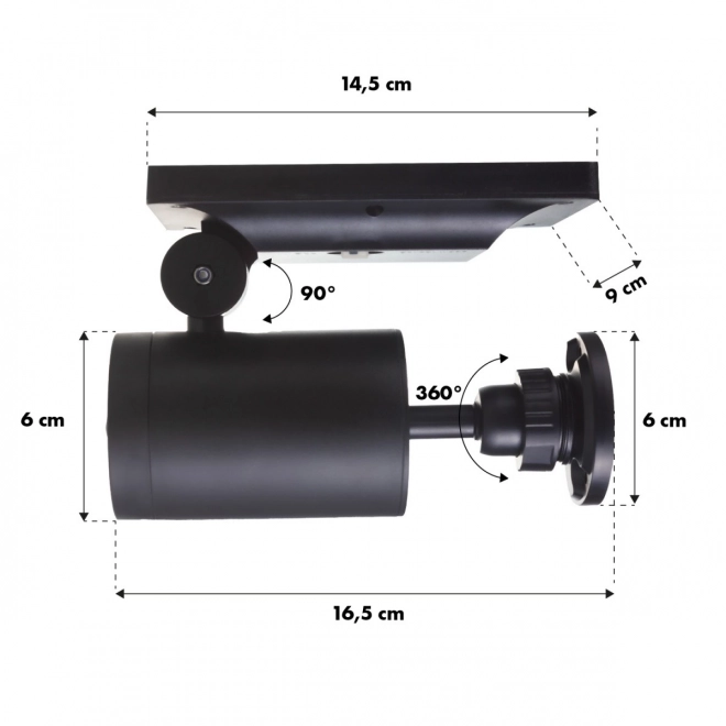 Solar Dummy Surveillance Camera with Flashing LED
