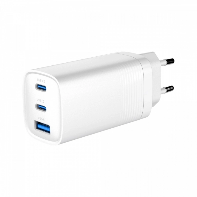 White 65W GaN PowerDelivery USB Charger