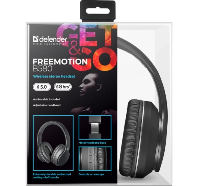 Kabellose On-Ear-Kopfhörer Freemotion Schwarz