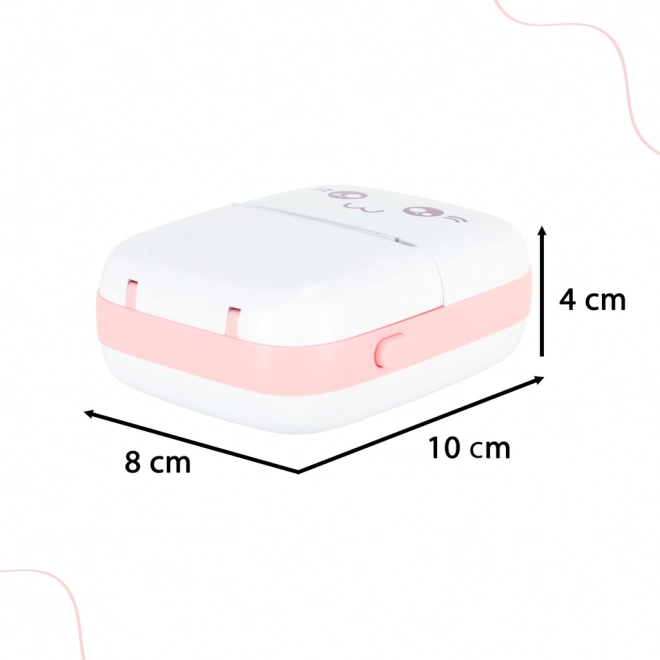 Mobile Mini Printer with Cat Design Pink