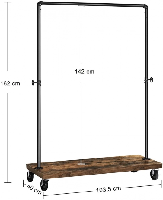 Appendiabiti con drenaggio LOFT su ruote