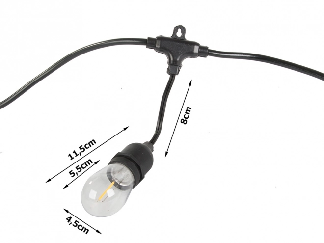 Záhradná girlanda s 20 LED žiarovkami