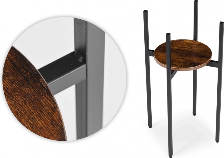 Stabilna kovinska konstrukcija z industrijskim videzom