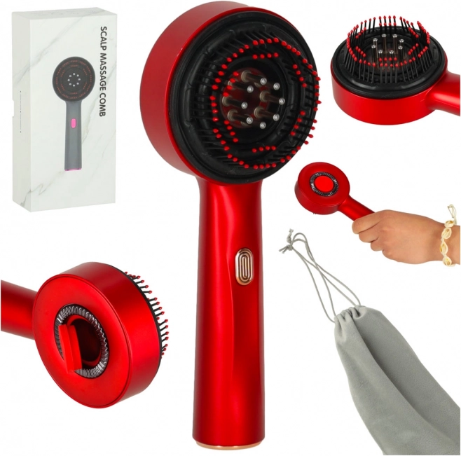 Head Massage Brush with USB and Infrared Light