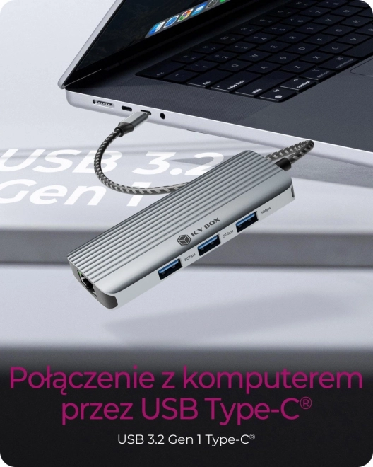 Versatile USB Type-C Docking Station 6-in-1
