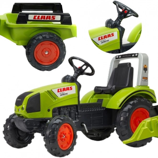 FALK Pedal Tractor Claas Arion 430 with Trailer
