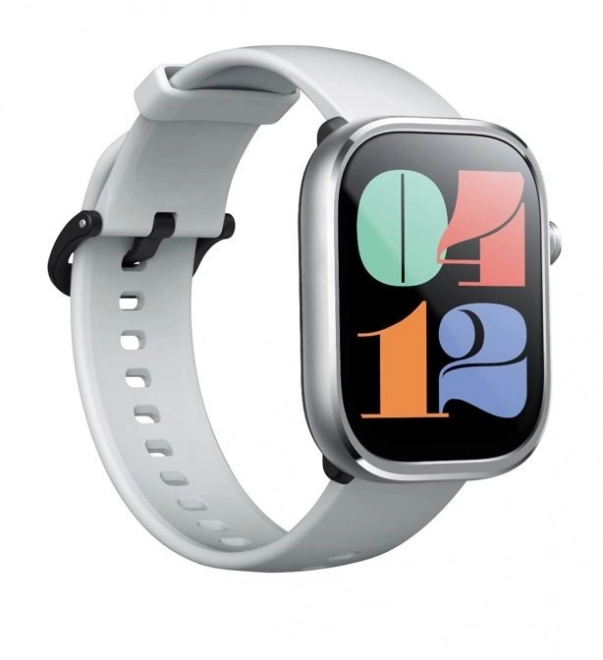 Smartwatch silver with health monitoring features