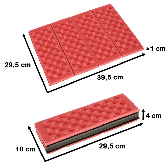 Foldable Foam Travel Seat Mat Red – Red