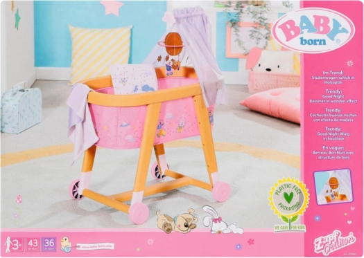 Postýlka na kolečkách pro panenku BABY born