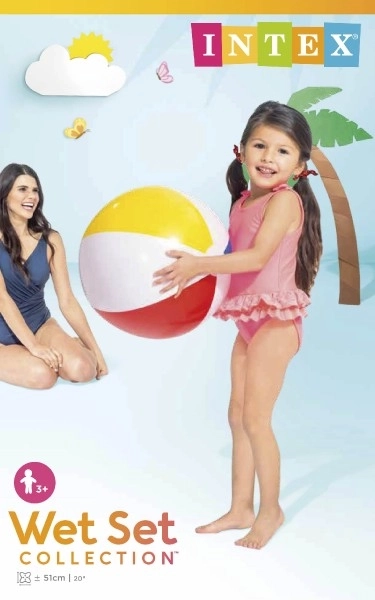 Pallone Gonfiabile a Strisce Multicolore