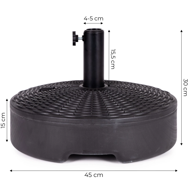 Easy to fill with water for stability