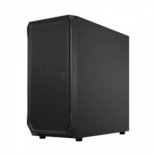 Black computer case with transparent side panel