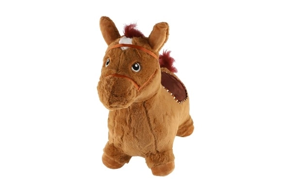 Bouncing Horse Plush Brown with Sound
