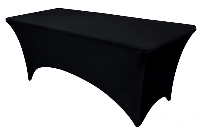 Housse élastique universelle pour table de restauration 180 cm noire